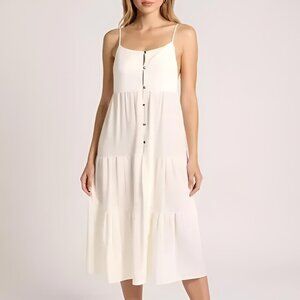 Hurley Boho Breeze Midi Dress Off White XS-M NWT